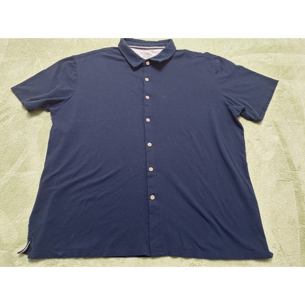 Original Weatherproof Vintage 1989 Button-Up Shirt Men's XXL Navy Short Sleeve